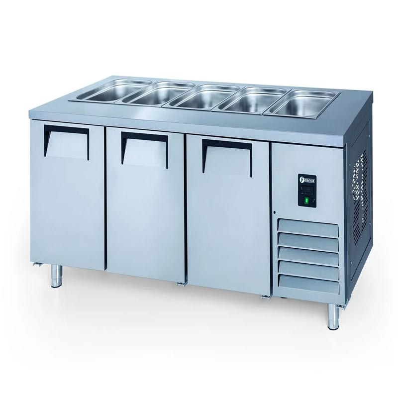 Iceinox STS.515 Servis Tip 3 Kapılı Buzdolabı, 200x70x85 cm