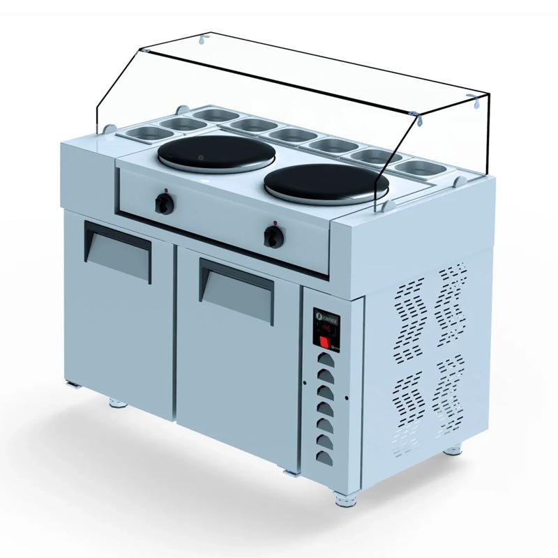 Iceinox FTS.650 Hazırlık Buzdolabı, 250x70x130 cm