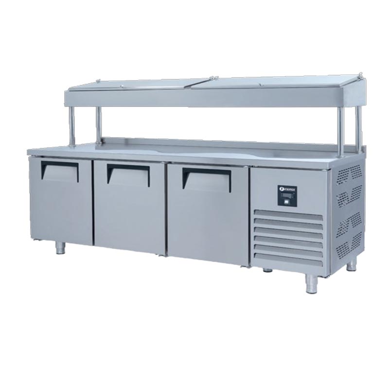 Iceinox PTS.H.440.CR Make Up Yüksek Buzdolabı, 3 Kapılı