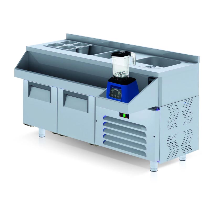 Iceinox CCY.190.CR Kokteyl Hazırlık Buzdolabı, 160x60x85 cm